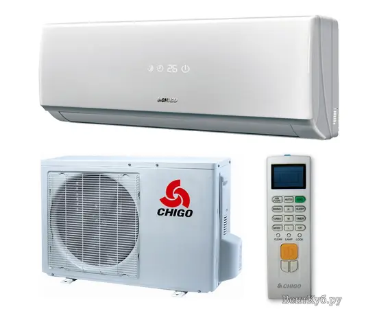 Chigo CS/CU-35V3A-M147, Рекомендуемая площадь и мощность: 35 м² - 3,5 кВт, Тип кондиционера: Инверторный Chigo CS/CU-35V3A-M147, Рекомендуемая площадь и мощность: 35 м² - 3,5 кВт, Тип кондиционера: Инверторный