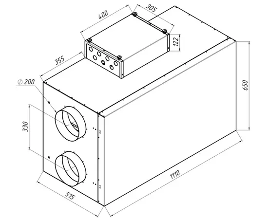 Alasca ECO H700EC E, Производительность (м³/ч): 700, - 2