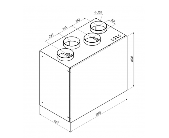 Alasca RR1000V EC E, Производительность (м³/ч): 1000, - 3