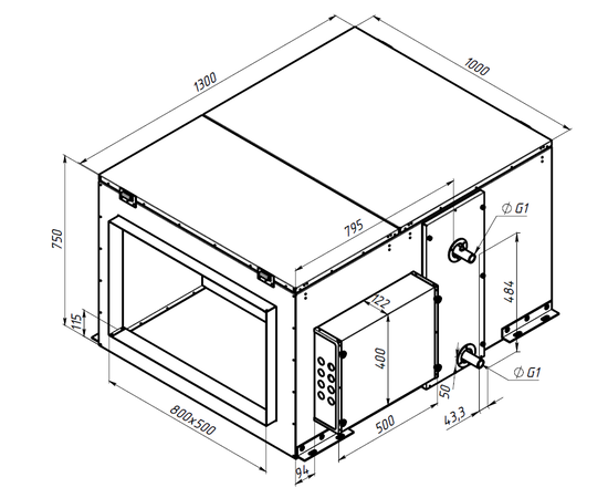 Alasca P7000ECW, Производительность (м³/ч): 7000, - 7