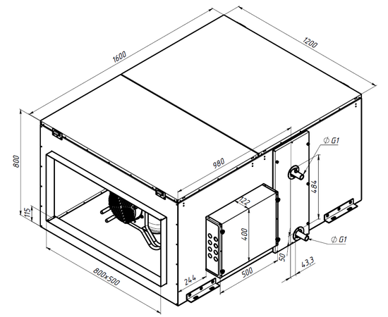 Alasca P10000EC W, Производительность (м³/ч): 10000, - 7