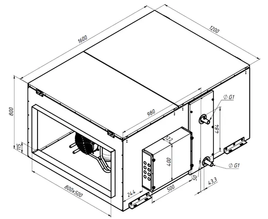 Alasca P10000EC W, Производительность (м³/ч): 10000, - 7