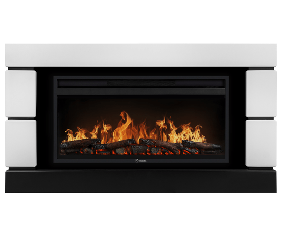 Каминокомплект: Очаг Electrolux EFP/P-4220LS, портал Moderno 42/40/36, белый, Цвет: Белый с черным, - 2