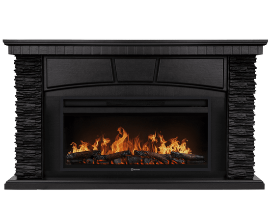 Каминокомплект: Очаг Electrolux EFP/P-4220LS, портал Porto 42/40/36 камень чер. шп. венге, - 2