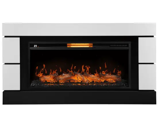 Каминокомплект: Очаг Electrolux EFP/P-4220LS, портал Moderno 42/40/36, белый, р/в, - 2