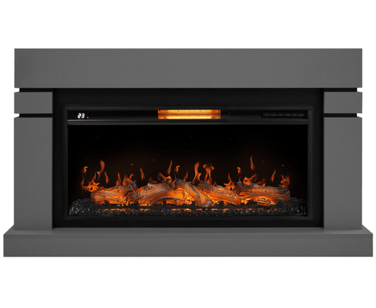 Каминокомплект: Очаг Electrolux EFP/P-4220LS, портал Lindos 42/40/36, светло-серый, р/в, Цвет: Светло-серый, - 2