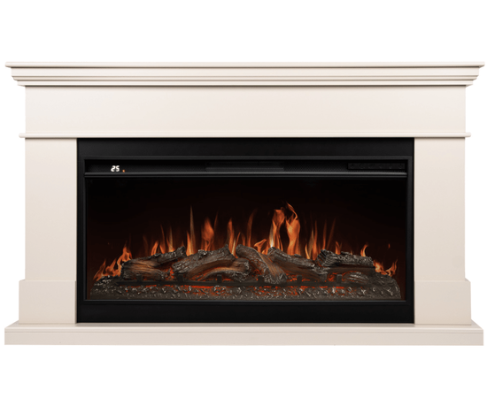 Каминокомплект: Очаг Royal Thermo Aurora RTFP/P-AR40LS, портал California 42/40/36, молочный