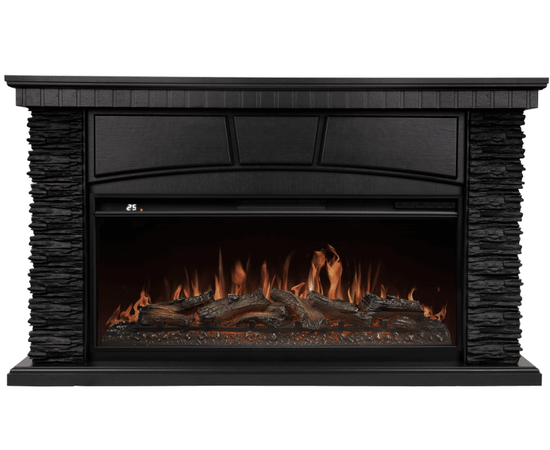 Каминокомплект: Очаг Royal Thermo Aurora RTFP/P-AR40LS, портал Porto 42/40/36 камень чер. шп. венге
