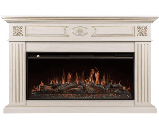 Каминокомплект: Очаг Royal Thermo Aurora RTFP/P-AR40LS, портал Siena 42/40/36, сл. кость с зол. пати