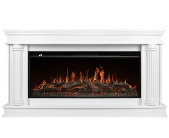 Каминокомплект: Очаг Royal Thermo Aurora RTFP/P-AR40LS, портал Olympia 42/40/36, белый