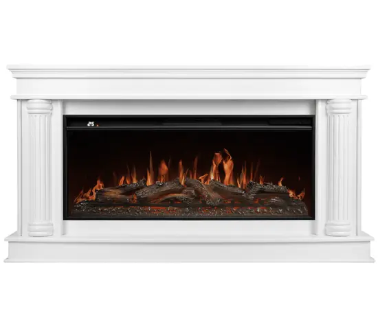 Каминокомплект: Очаг Royal Thermo Aurora RTFP/P-AR40LS, портал Olympia 42/40/36, белый