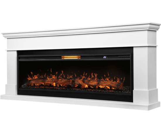 Каминокомплект: Очаг Royal Thermo Aurora RTFP/P-AR60LS, портал California 60 W, белый
