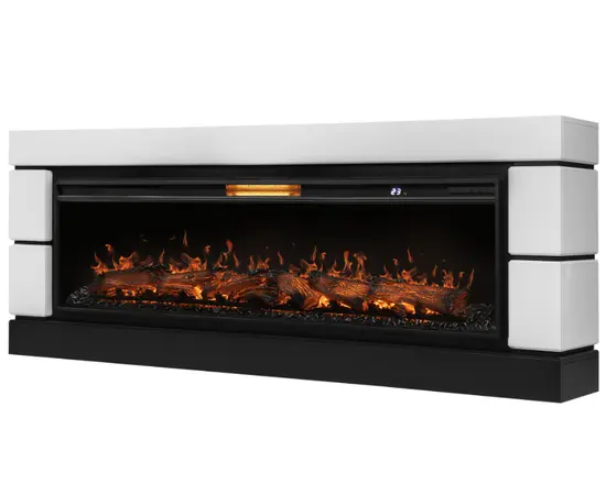 Каминокомплект: Очаг Royal Thermo Aurora RTFP/P-AR60LS, портал Moderno 60, белый