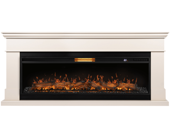 Каминокомплект: Очаг Royal Thermo Aurora RTFP/P-AR60LS, портал California 60 IV, молочный, - 2