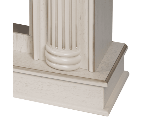 Каминокомплект: Очаг Royal Thermo Aurora RTFP/P-AR60LS, портал Olympia 60 сл. кость с зол. патиной, Цвет: Белый дуб с золотой патиной, - 5