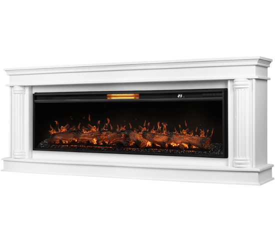 Каминокомплект: Очаг Royal Thermo Aurora RTFP/P-AR60LS, портал Olympia 60, белый, Цвет: Белый