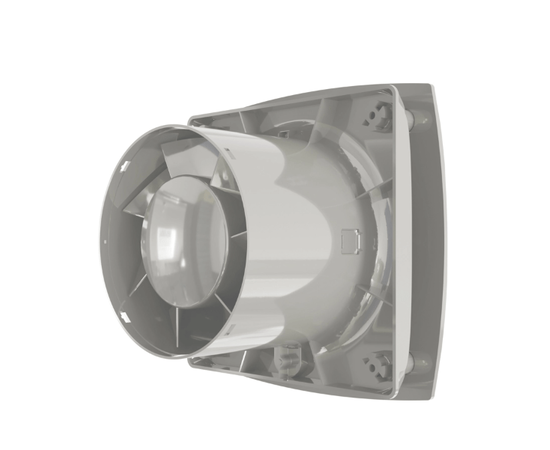 ERA Wave 120 Gray, Диаметр: 120 мм, Обратный клапан: Нет, Таймер: Нет, Датчик влажности: Нет, Цвет: Серый, Тип подшипника: Скольжения, Управление: Выключатель, - 4