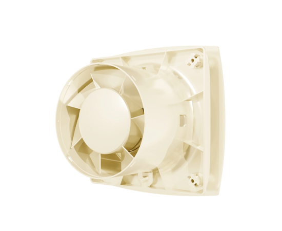 ERA Wave 100 Ivory, Диаметр: 100 мм, Обратный клапан: Нет, Таймер: Нет, Датчик влажности: Нет, Цвет: Слоновая кость, Тип подшипника: Скольжения, Управление: Выключатель, - 4