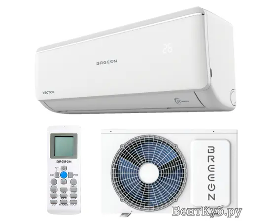 Breeon BRC-24AVI, Рекомендуемая площадь и мощность: 70 м² - 7 кВт, Тип кондиционера: Инверторный