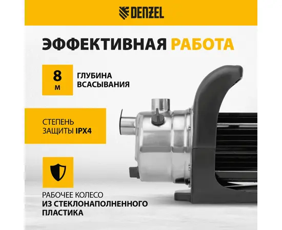 Denzel GPL800Х, Номинальный расход воды (л/мин): 53, - 3