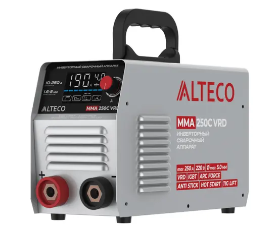 Alteco MMA 250C VRD, Макс. сварочный ток: 250 А