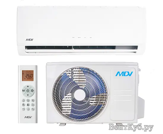 MDV MDSAF-24HRN1-Z / MDOAF-24HN1-Z, Рекомендуемая площадь и мощность: 70 м² - 7 кВт, Тип кондиционера: Неинверторный