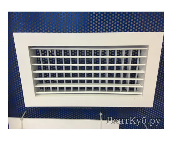 Решетка АДН 200*700, Типоразмер (мм): 700х200, Конструкция: Двухрядная, Цвет: Белый, - 2