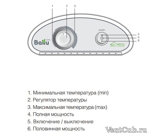 Ballu BEC/EZMR-500, Мощность: 0,5 кВт, Вид управления : Механическое , - 4