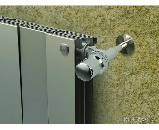 Royal Thermo PianoForte 500/Silver Satin x4, Количество секций (шт): 4, Межосевое расстояние (мм): 500, Подключение: Боковое, - 2
