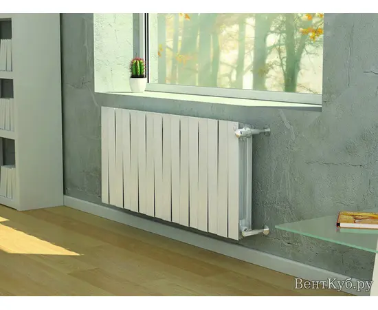 Royal Thermo PianoForte 500/Bianco Traffico x6, Количество секций (шт): 6, Межосевое расстояние (мм): 500, Подключение: Боковое, - 2