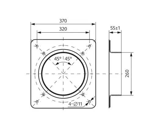 Nevatom VO 250-4E-03, Диаметр: 250 мм, Питание: 220 В (1Ф), Серия: С настенной панелью, - 4