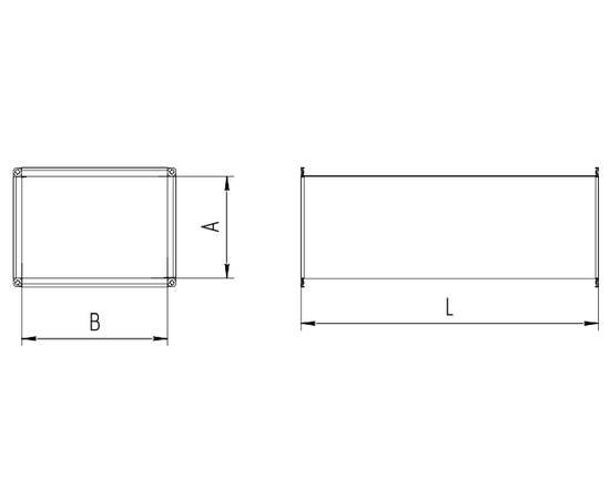 Воздуховод Неватом 150*400-1410-оц.-0.7-т2.т2, Типоразмер (мм): 150х400, - 4