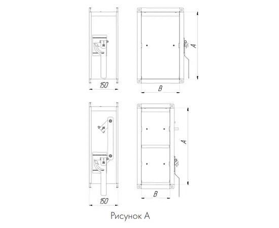 Заслонка Р 100x100, Типоразмер (мм): 100х100, Тип управления: Ручное, Бренд: Неватом, - 3
