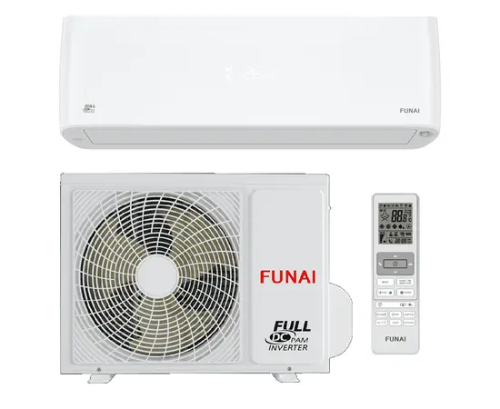 Funai RACI-EM25HP.D04, Рекомендуемая площадь и мощность: 25 м² - 2,5 кВт, Тип кондиционера: Инверторный