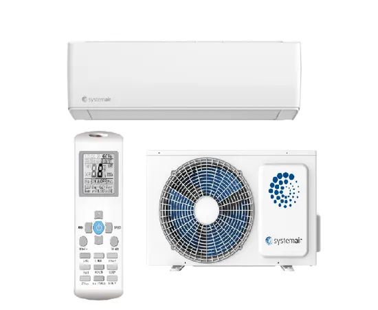 Systemair Sysplit Wall Simple 09 HP Q, Рекомендуемая площадь и мощность: 25 м² - 2,5 кВт, Тип кондиционера: Неинверторный
