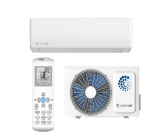 Systemair Sysplit Wall Simple 12 HP Q, Рекомендуемая площадь и мощность: 35 м² - 3,5 кВт, Тип кондиционера: Неинверторный