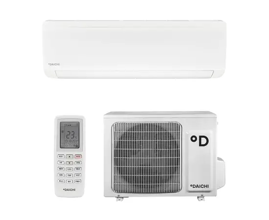 Daichi ICE25AVQS1R/ICE25FVS1R, Рекомендуемая площадь и мощность: 25 м² - 2,5 кВт, Тип кондиционера: Инверторный