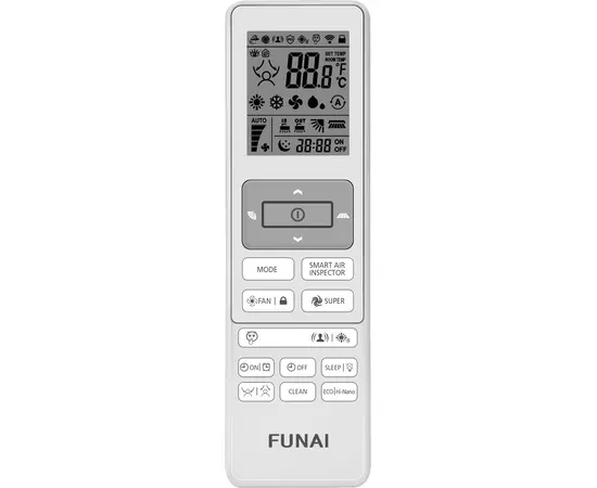 Funai RACI-EM25HP.D04, Рекомендуемая площадь и мощность: 25 м² - 2,5 кВт, Тип кондиционера: Инверторный, - 10