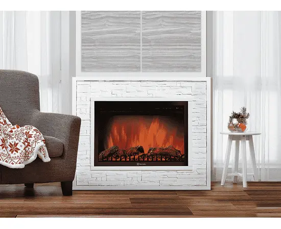 Firelight Loft 30 камень белый, белая эмаль, - 3