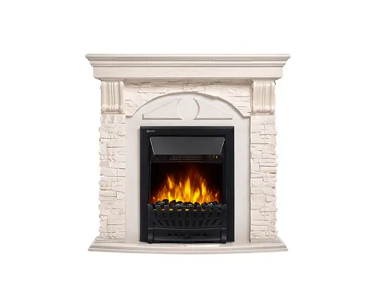Firelight Torre Classic камень белый, шпон беленый дуб