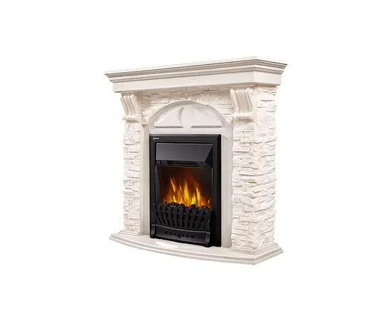 Firelight Torre Classic камень белый, шпон беленый дуб, - 2