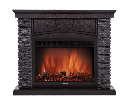 Firelight Porto 25U (угловой) камень черный, шпон венге