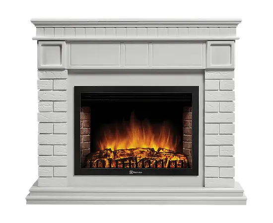 Firelight Bricks 30U (угловой) камень белый, белая эмаль Firelight Bricks 30U (угловой) камень белый, белая эмаль