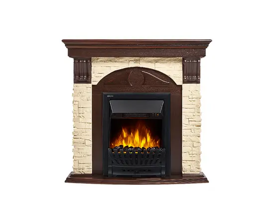 Firelight Torre Classic U (угловой) камень слоновая кость, шпон темный дуб Firelight Torre Classic U (угловой) камень слоновая кость, шпон темный дуб