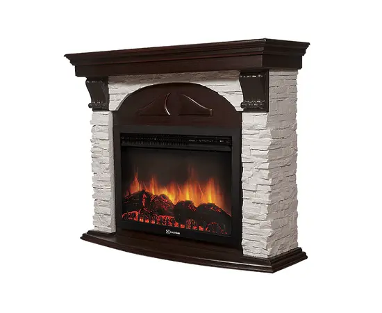Firelight Torre 30S камень белый, шпон темный дуб, - 2