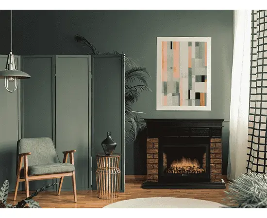 Firelight Bricks Wood 30 камень темный, шпон венге, Цвет: Венге, - 4 Firelight Bricks Wood 30 камень темный, шпон венге, Цвет: Венге, - 4