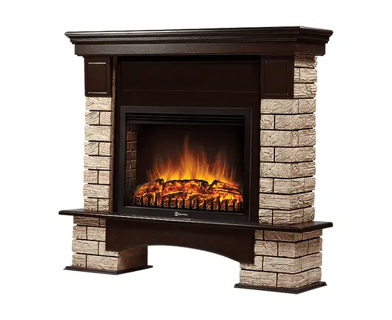 Firelight Forte Wood 25 камень коричневый, шпон темный дуб, - 2