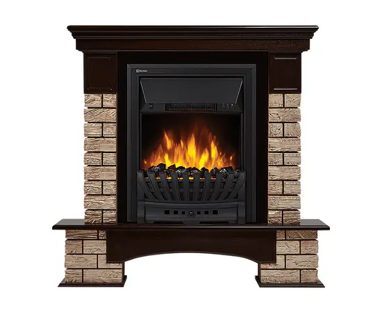 Firelight Forte Wood Classic камень коричневый, шпон темный дуб