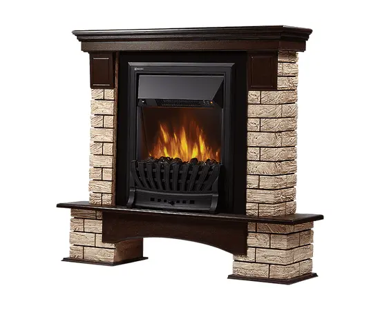 Firelight Forte Wood Classic камень коричневый, шпон темный дуб, - 2