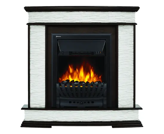Firelight Scala Classic камень сланец скалистый белый, шпон тёмный дуб
